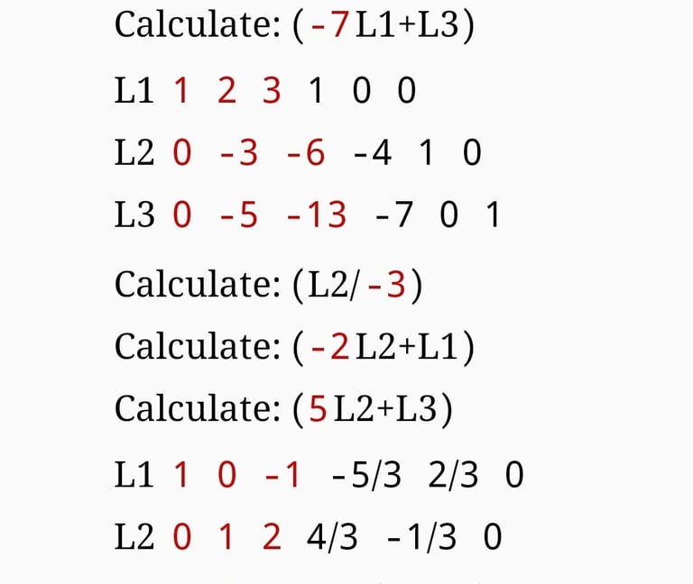 Learning inverse matrix