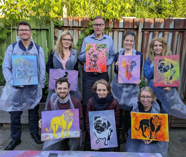 Company graffiti workshop group Hamburg results / Graffiti Workshop Hamburg Gruppe Ergebnisse Teamevent