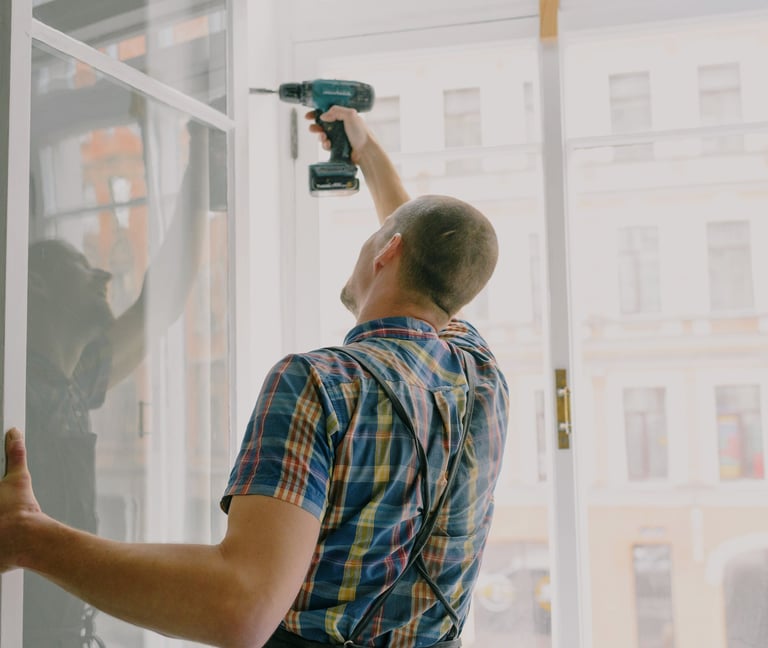Man drilling