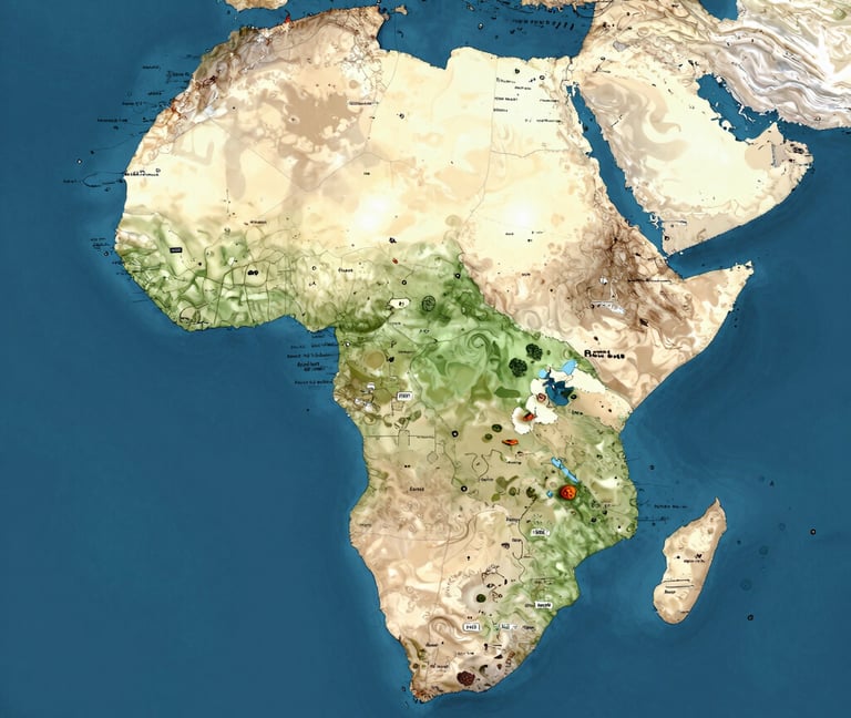 Map highlighting locations of the order's branches in Abidjan, Abuja, and Cameroon.