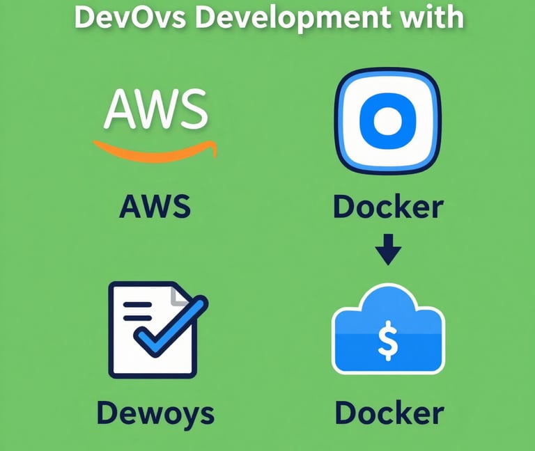 A sleek dashboard displaying a complex CI/CD pipeline in action with cloud infrastructure overlays.