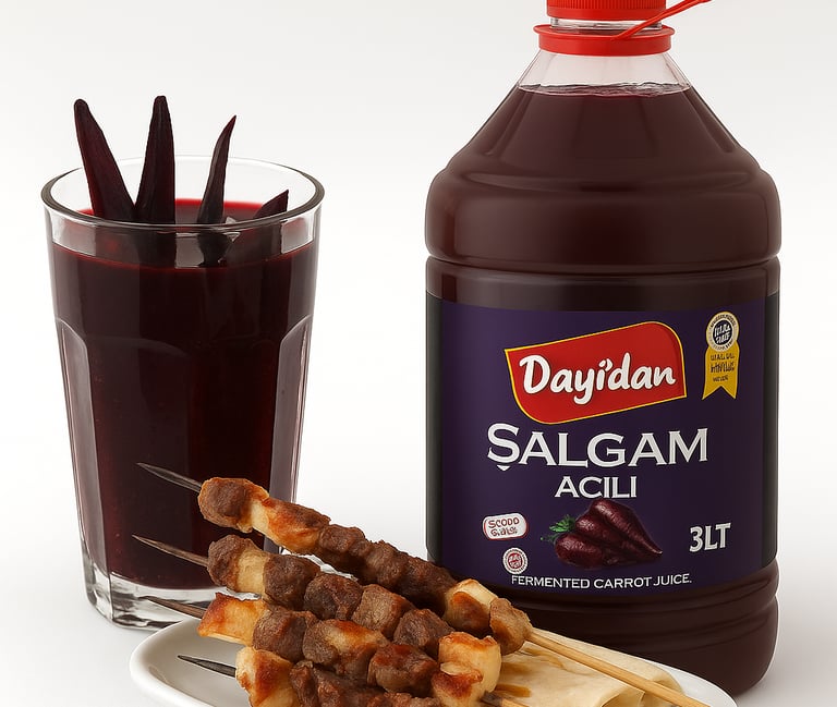 Dayı’dan şalgam suyu, geleneksel tarif ve modern üretimle hazırlanır. Katkı maddesi içermez, %100 do