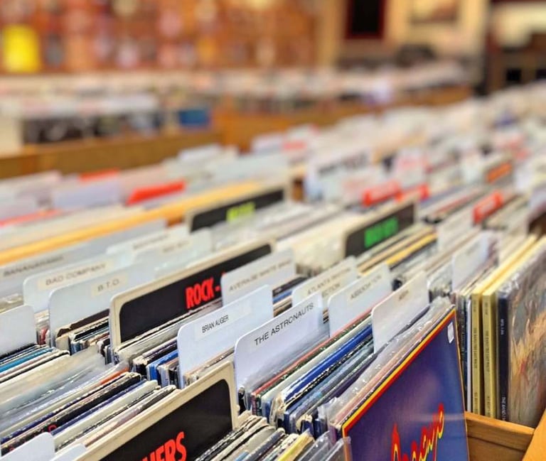 Selection of vinyl records