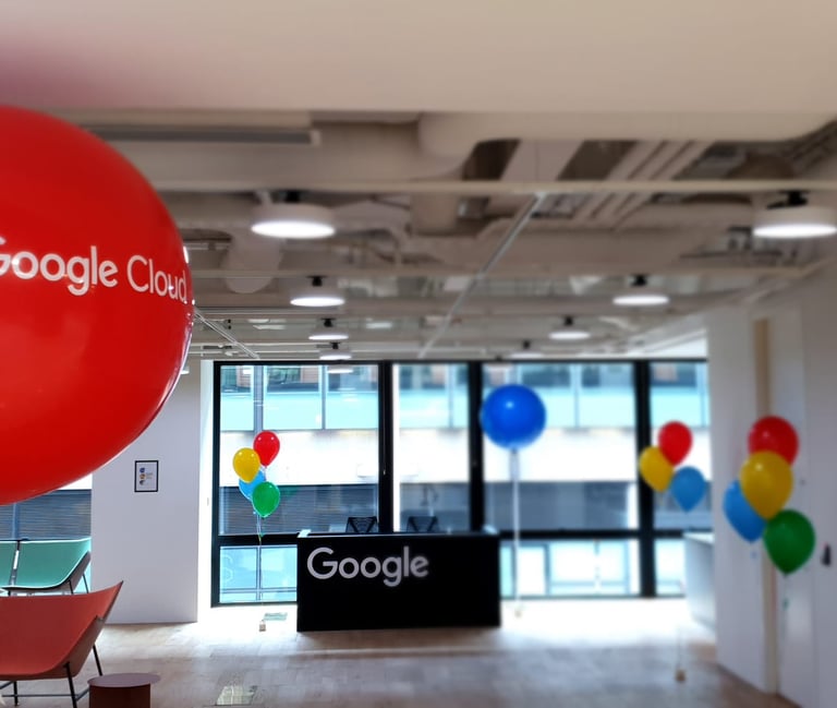 Branded balloons Google