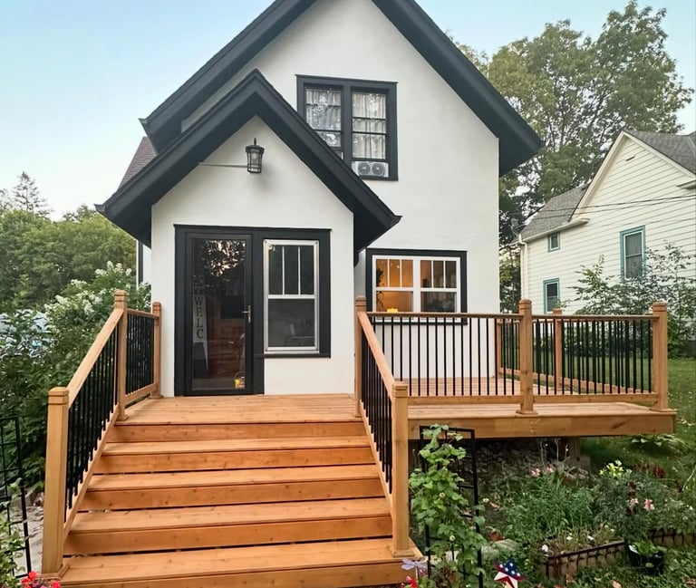 fresh coat of stain on home in Northfield, MN