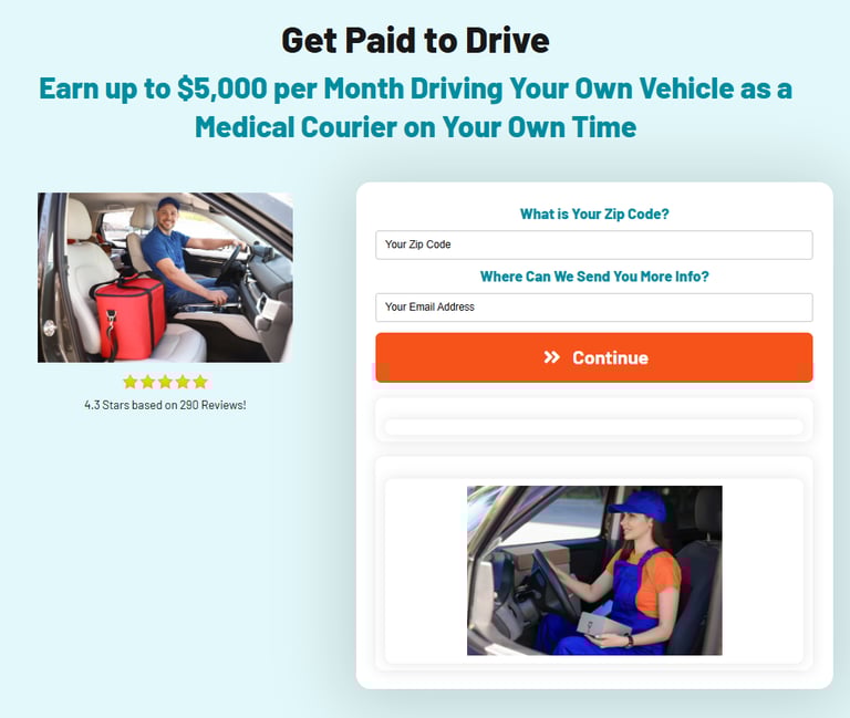 a woman driving a car with a red suitcase