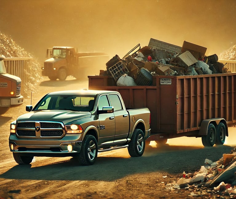 Ram truck hauling junk