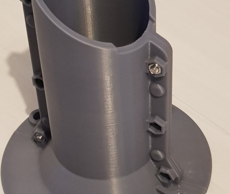 Custom-made ABS casing with nut inserts