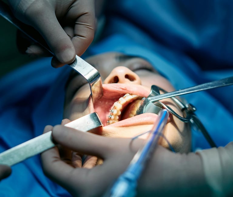 Cirugía en el dentista