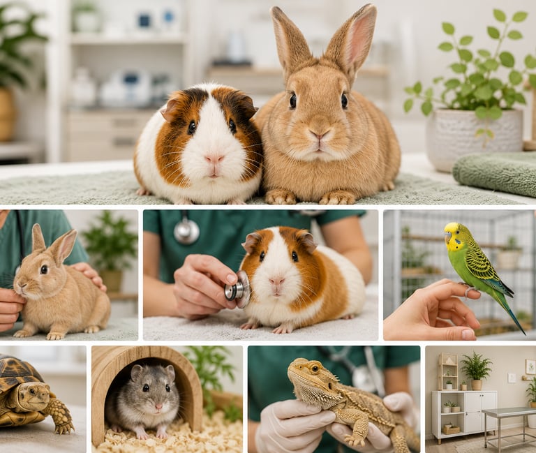 alt="Exotic and small pet veterinary resources near Silver Spring MD with rabbits, guinea pigs, cats