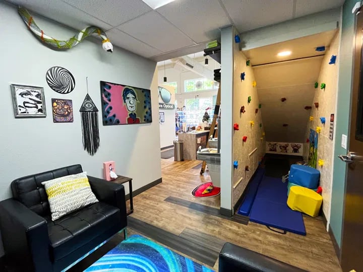 The kids zone interior at Edge Optics Fort Collins location