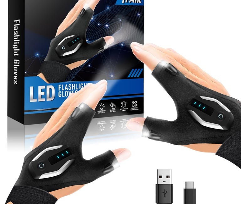 Hinshark LED Flashlight Gloves