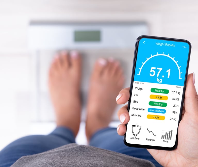 Body weight and composition metrics used to support personalised weight management
