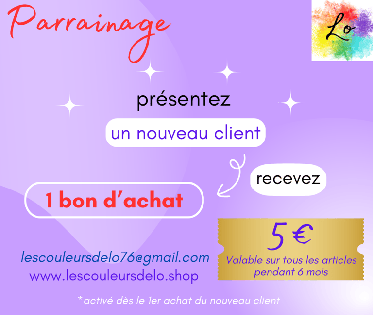 Les Couleurs de Lo Bon d'achat parrainage