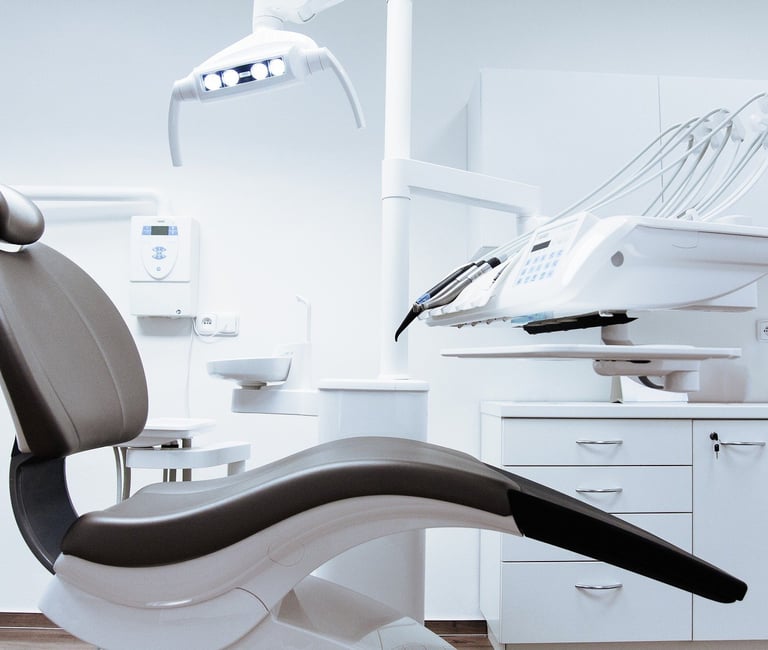sillón dentista vista lateral