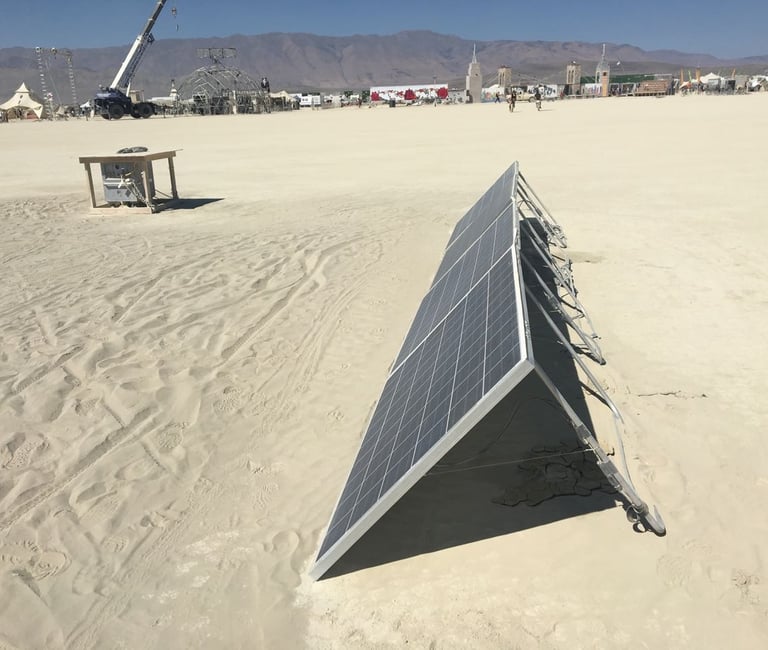 Solar array at Burning Man