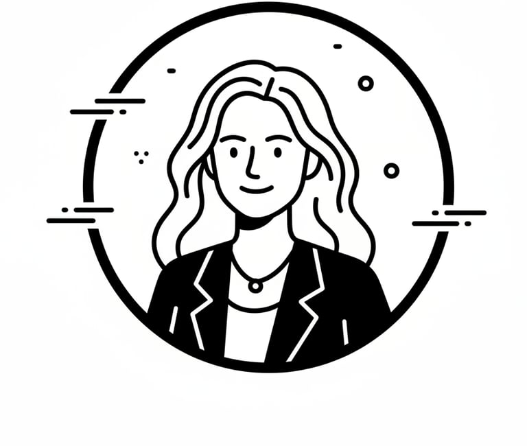 drawing of a woman with long blonde hair