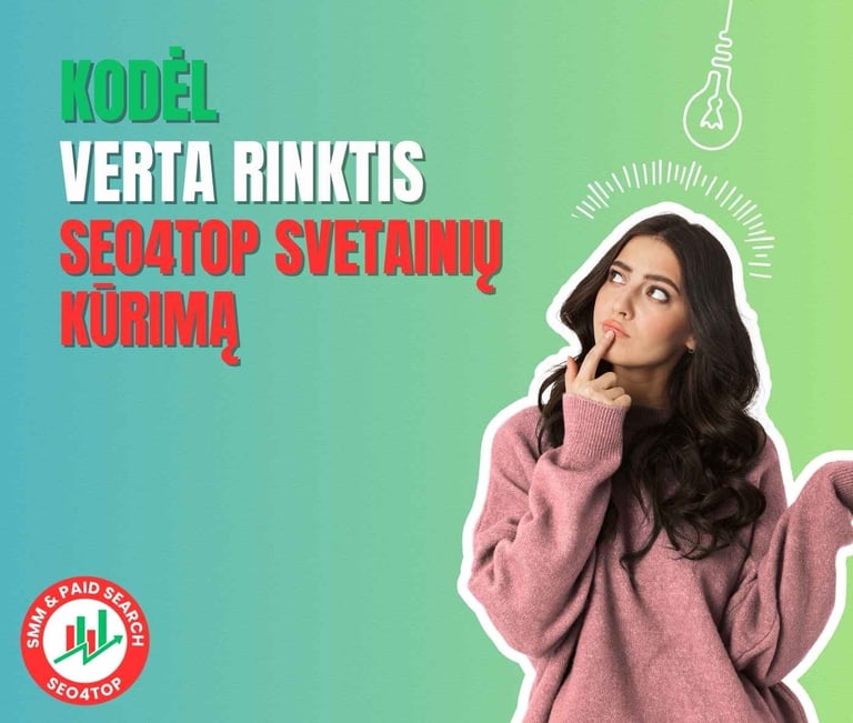 Kodėl verta rinktis SEO4TOP svetainių kūrimą?