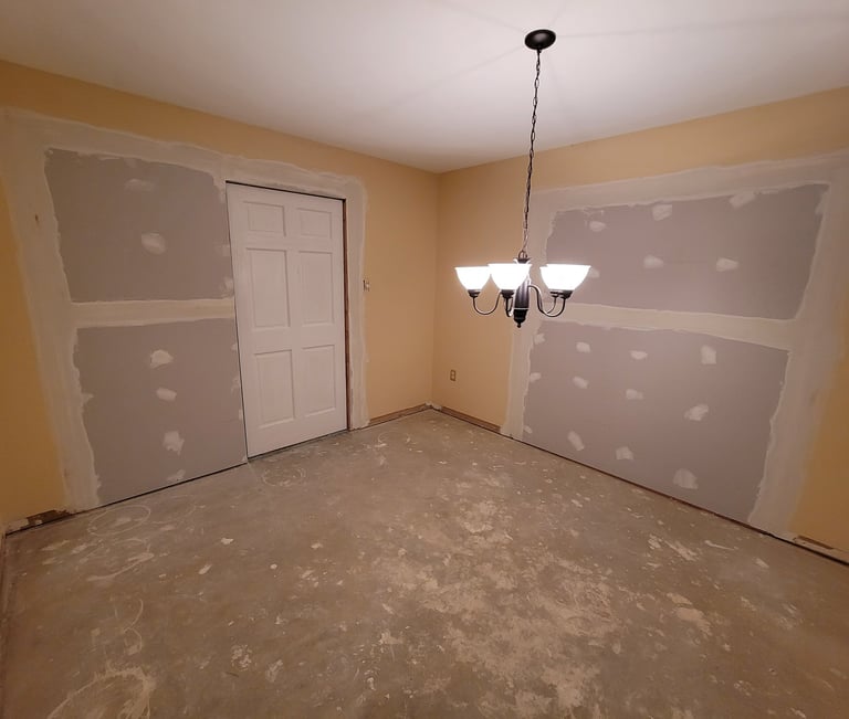 Drywall Repair Interior Door Installation