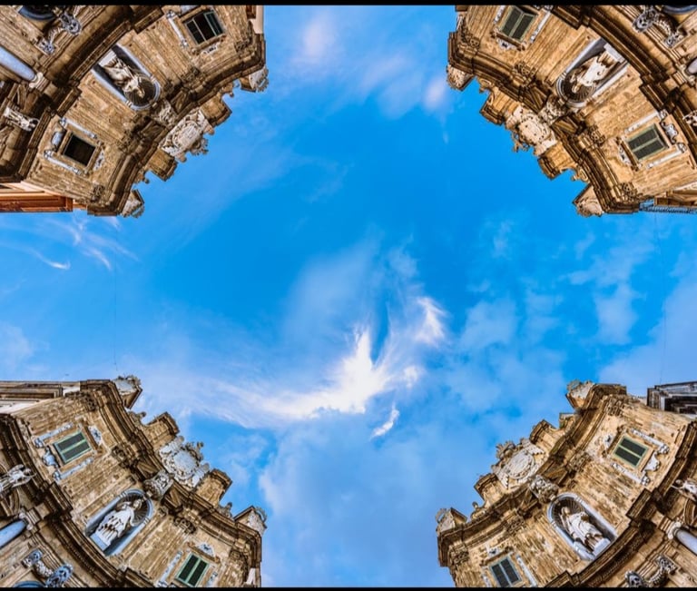 il cielo sui quattro canti di Palermo