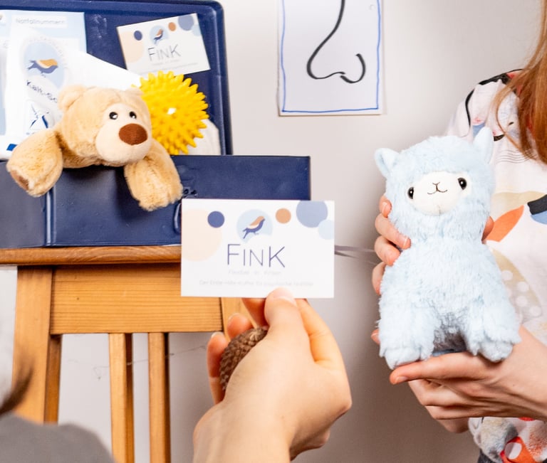 Visitenkarte wird ins Bildgehalten