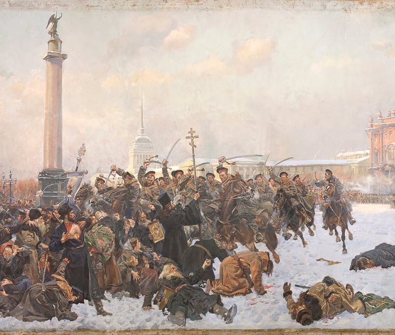 Кривава неділя. Войцех Горацій Коссак.  Музей мистецтв. Кропивницький