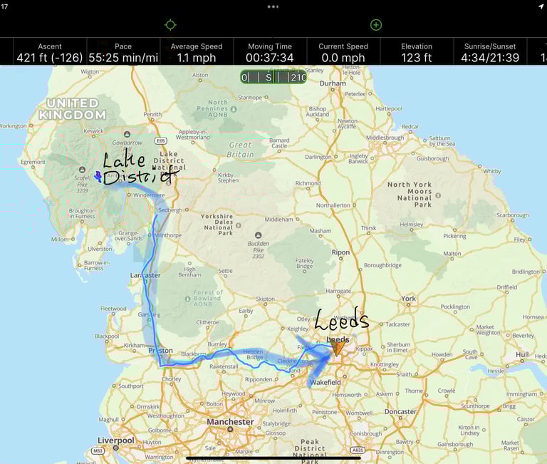 Travel from Lake District to Leeds