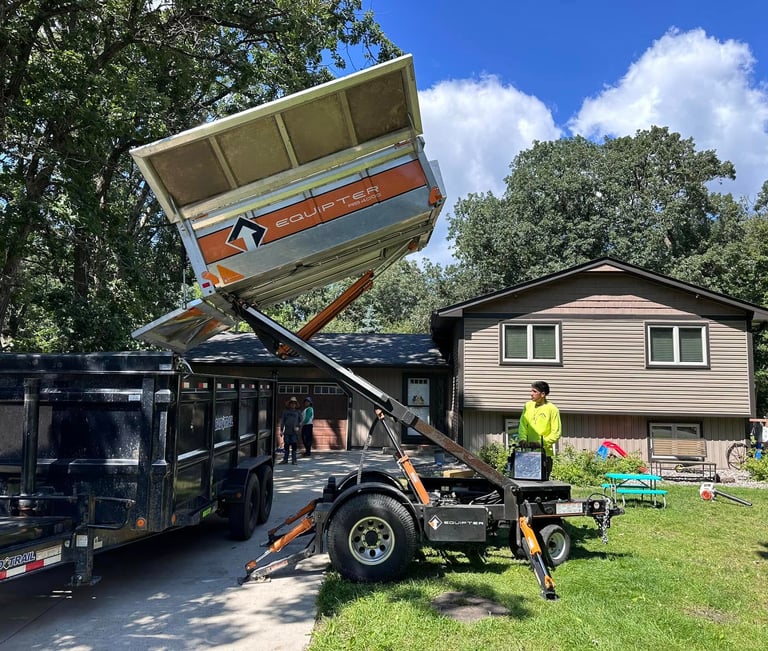 equipter clean up after roof replacement in elk river mn