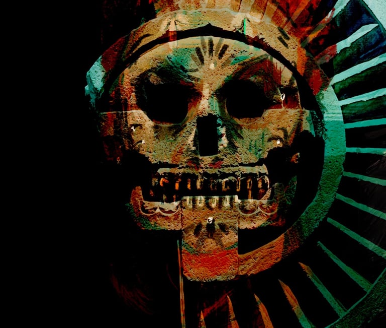 Digital collage - Day of the Dead selfie