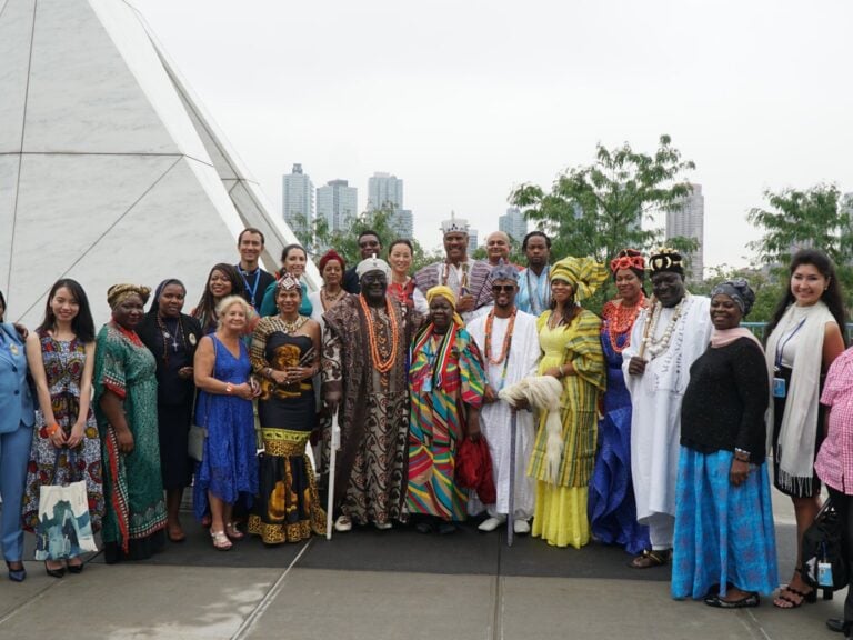 Members and supporters of the African Theological Archministry of Oyotunji African kingdom