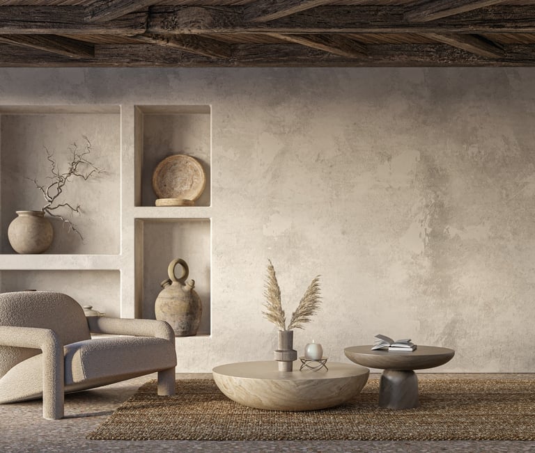 Wabi Sabi Paper Mache Interior Desin