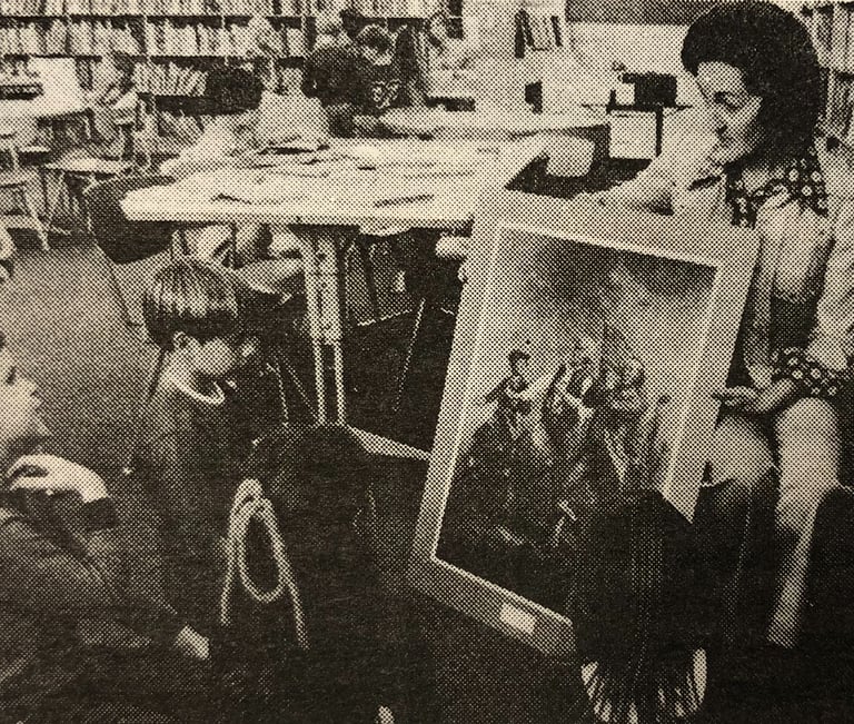 Nancy Marston in the classroom