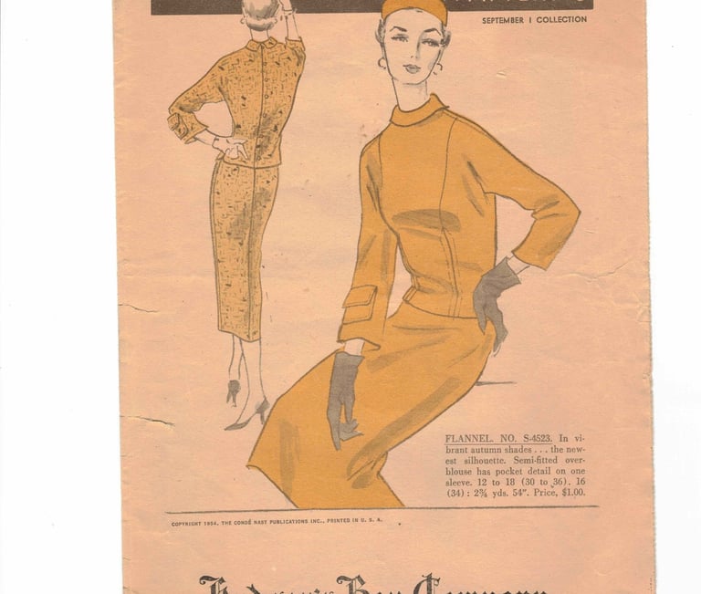 vogue patterns 1954