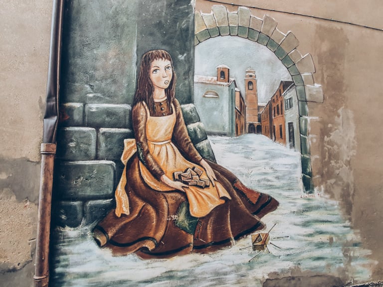 Murales mura Sanludecio, arte, cultura, entroterra provincia di rimini