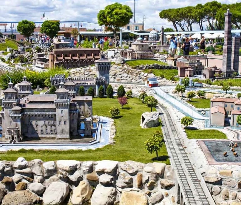 percorso Italia in miniatura, ferrovie italiane