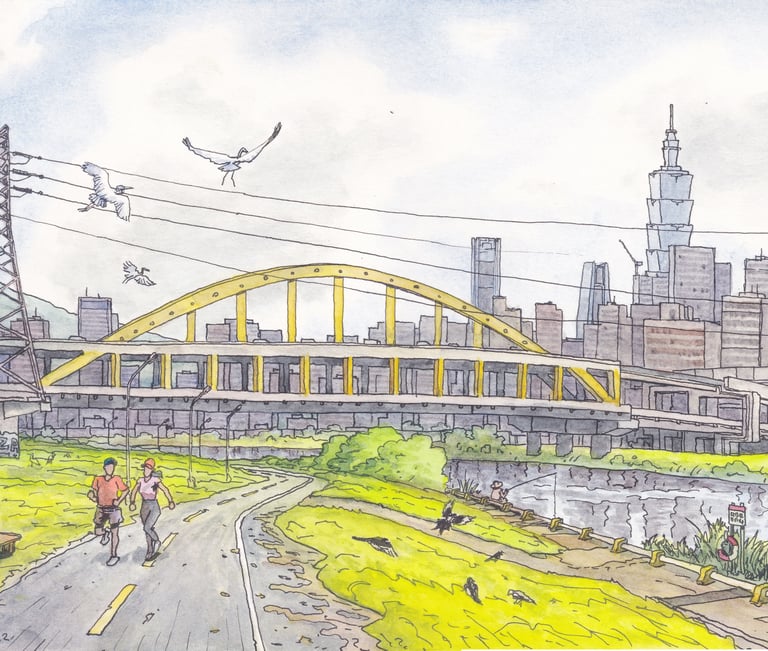 Taiwan. illustration by Evgeny bondarenko