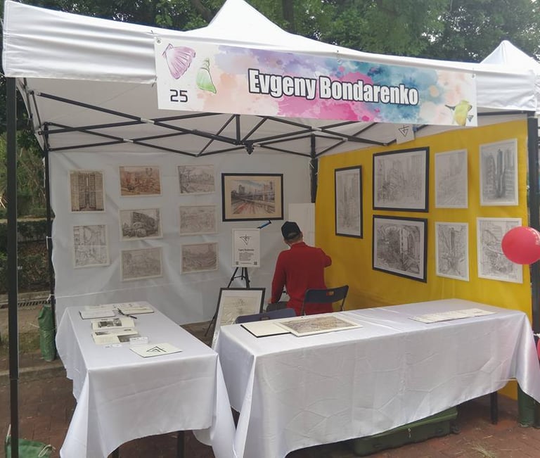 artist Evgeny Bondarenko in Hong Kong