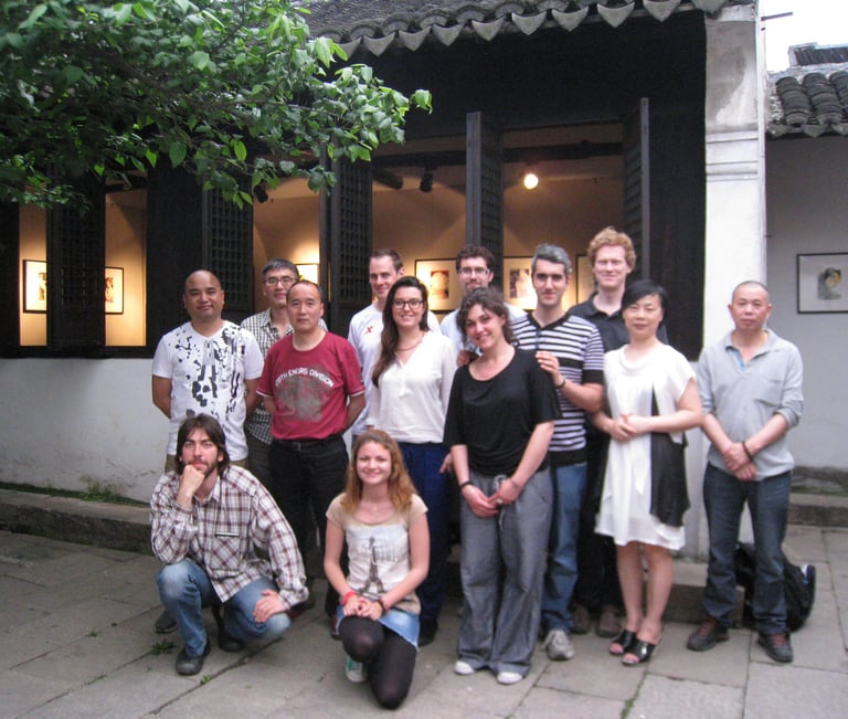 Artist Evgeny Bondarenko in Xitang China