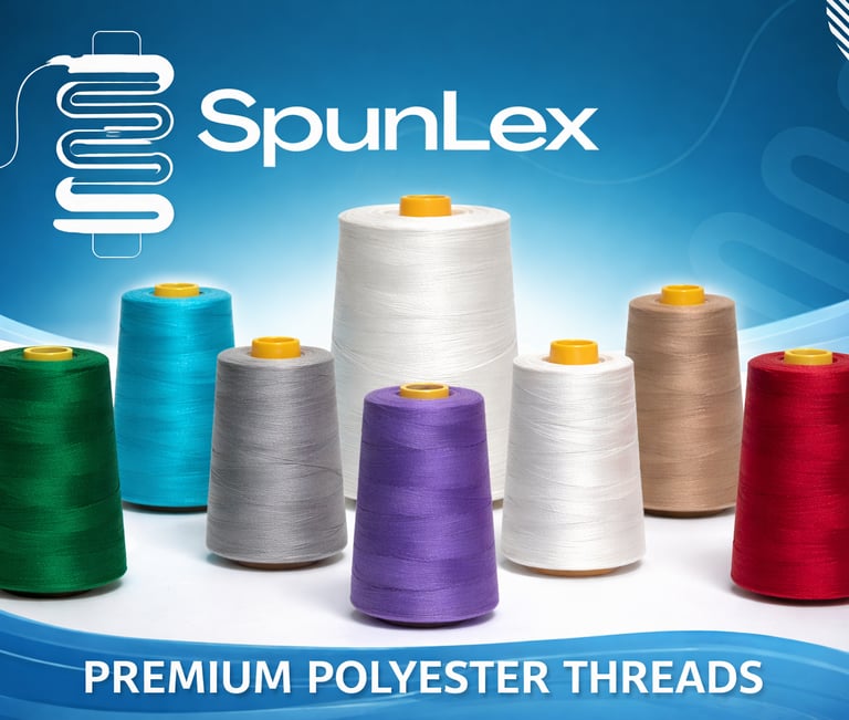 SpunLex spun polyester thread cones multicolor premium sewing thread Spun Threads India supplier wholesaler Gurgaon Delhi NCR