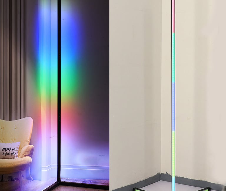 MNK-FL143 Three-sided luminous line led floor lamp three-pronged floor lamp