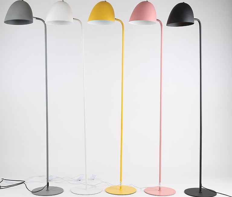 0640 Macron arc lampshade floor lamp