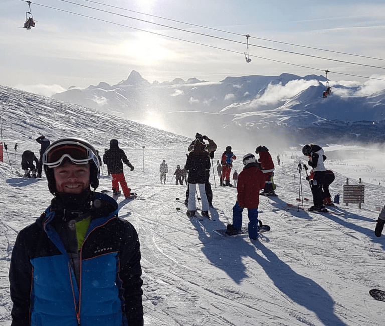 John, my client in his element on the slopes.