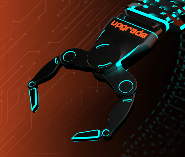 Concept render of a universal prosthetic designed as a sleek assistive arm with futuristic aesthetic