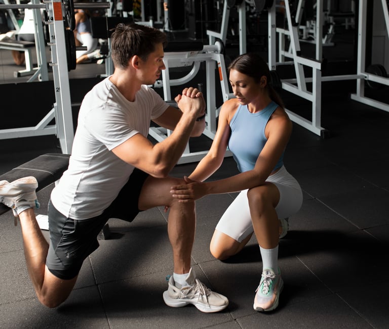 Osobni trener vodi individualan trening u Fitness You Galižana