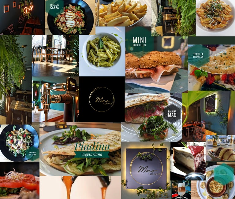 colaj de imagines del bar MaoLounge