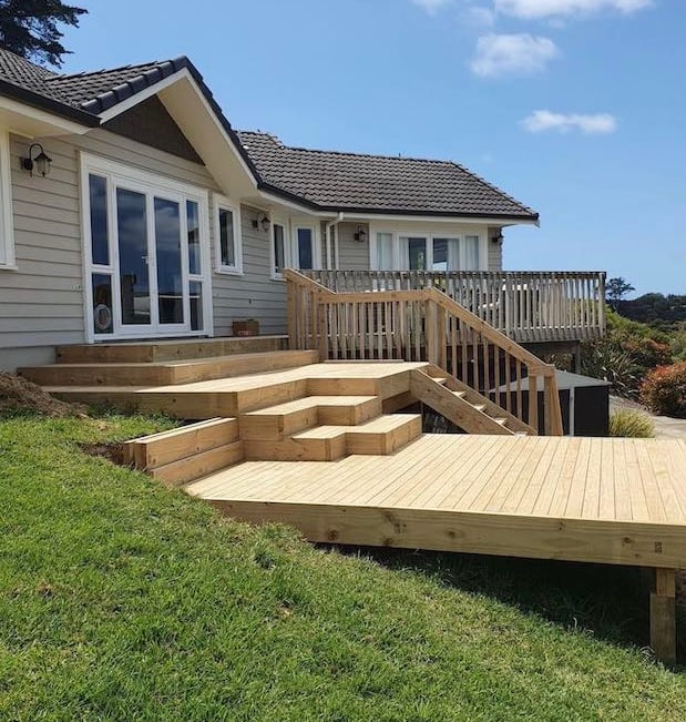 House renovation with deck