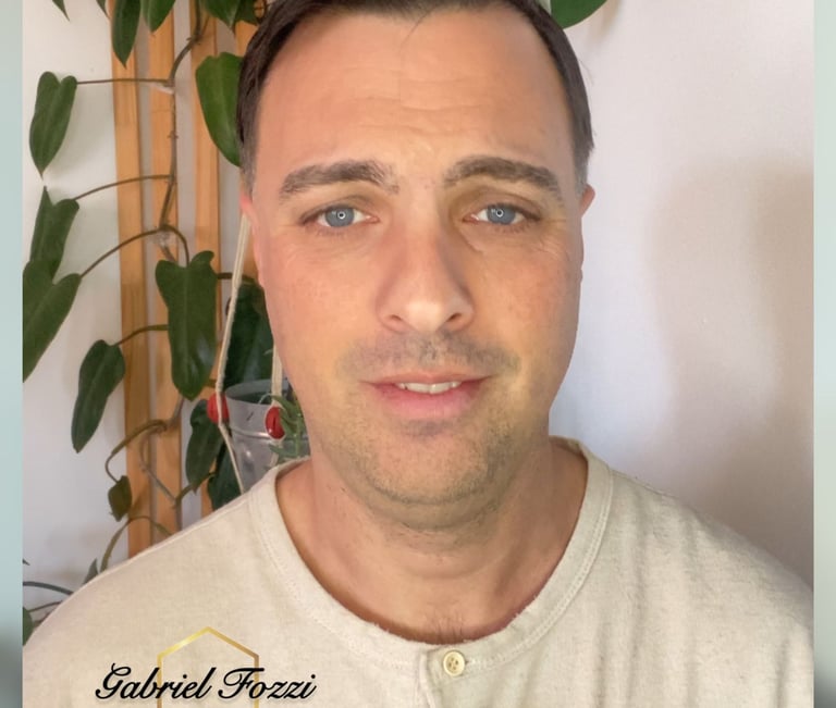 Portrait of Gabriel Fozzi, a man with sh