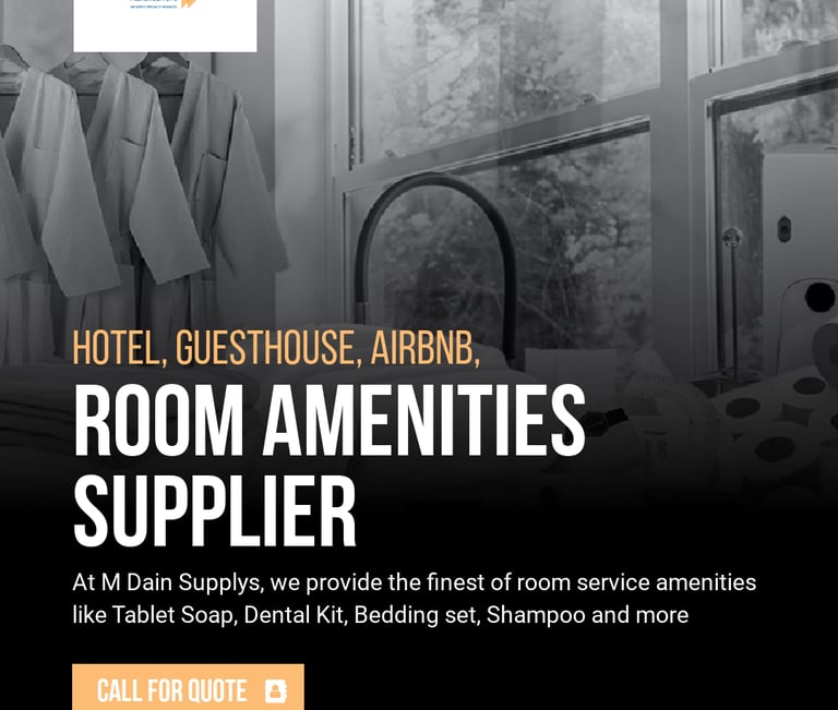 Mdain Hotel Housekeeping Amenities/ Essentials Flyer 