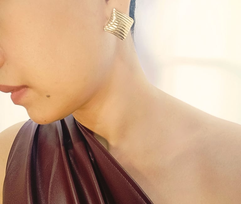 gold plated earrings for evening wear party special occassions