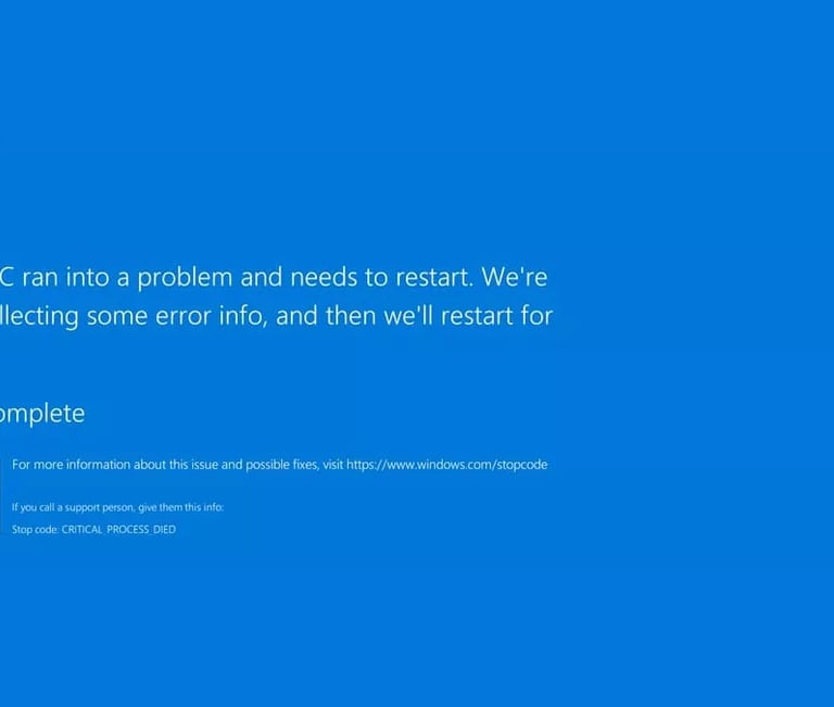 blue screen